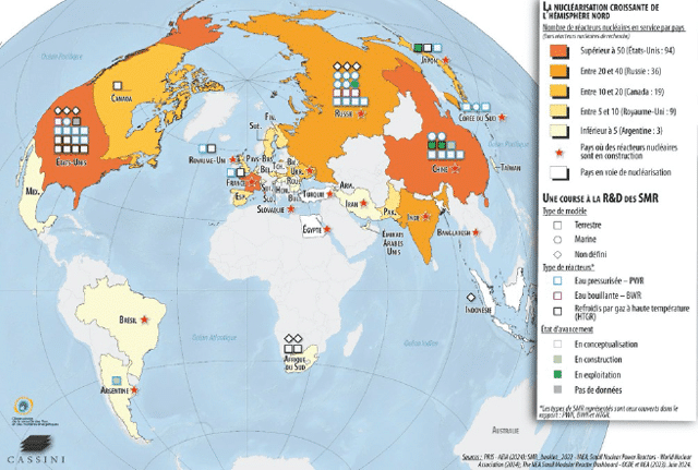 Carte 1 – Les petits réacteurs modulaires (SMR) : l’émergence d’un outil stratégique du nucléaire civil