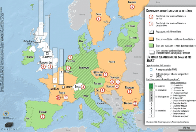 Carte 3 – L’Europe, une attitude mitigée sur le nucléaire